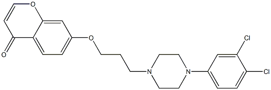 7-[3-[4-(3,4-Dichlorophenyl)-1-piperazinyl]propyloxy]-4H-1-benzopyran-4-one Structure
