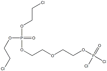 ジクロロホスフィン酸2-[2-[ビス(2-クロロエトキシ)ホスフィニルオキシ]エトキシ]エチル 化学構造式