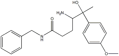 N-Benzyl-4-amino-5-hydroxy-5-(4-methoxyphenyl)hexanamide Structure