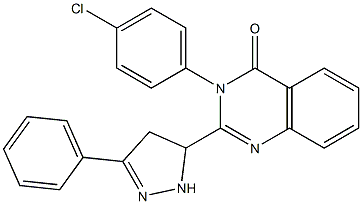 3-(4-Chlorophenyl)-2-[[3-(phenyl)-4,5-dihydro-1H-pyrazol]-5-yl]quinazolin-4(3H)-one