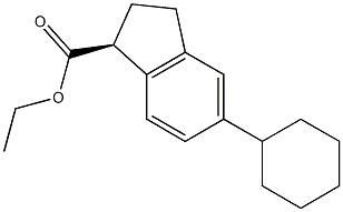 (S)-5-Cyclohexylindane-1-carboxylic acid ethyl ester Structure