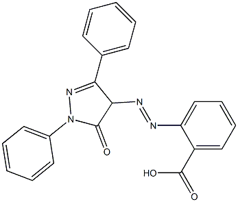 2-(5-Oxo-1,3-diphenyl-2-pyrazolin-4-ylazo)benzoic acid Struktur