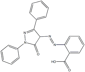 2-(5-オキソ-1,3-ジフェニル-2-ピラゾリン-4-イルアゾ)安息香酸 化学構造式