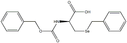 (+)-3-Benzylseleno-N-(benzyloxycarbonyl)-D-alanine Struktur