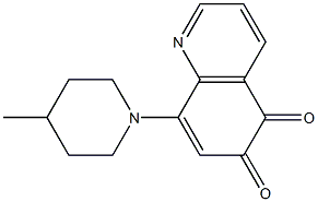 8-(4-Methylpiperidino)quinoline-5,6-dione 结构式