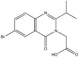 6-Bromo-3,4-dihydro-2-isopropyl-4-oxoquinazoline-3-acetic acid Struktur