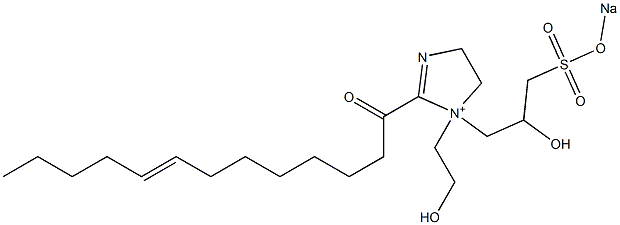 1-(2-Hydroxyethyl)-1-[2-hydroxy-3-(sodiooxysulfonyl)propyl]-2-(8-tridecenoyl)-2-imidazoline-1-ium Struktur