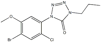 1-(2-Chloro-4-bromo-5-methoxyphenyl)-4-propyl-1H-tetrazol-5(4H)-one 结构式