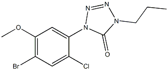 1-(2-Chloro-4-bromo-5-methoxyphenyl)-4-propyl-1H-tetrazol-5(4H)-one Structure