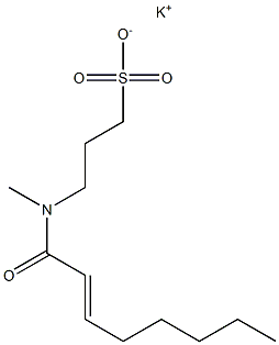 3-[N-(2-Octenoyl)-N-methylamino]-1-propanesulfonic acid potassium salt Structure