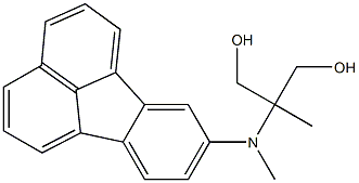 2-[(フルオランテン-8-イル)メチルアミノ]-2-メチル-1,3-プロパンジオール 化学構造式