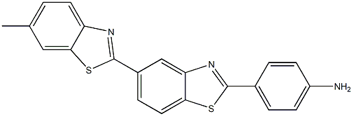 2-[2-(4-Aminophenyl)benzothiazol-5-yl]-6-methylbenzothiazole,,结构式