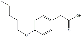 4-ペンチルオキシベンゼン酢酸 化学構造式