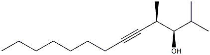 (3R,4R)-2,4-ジメチル-5-トリデシン-3-オール 化学構造式