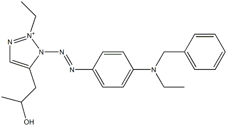 3-[4-[Benzyl(ethyl)amino]phenylazo]-2-ethyl-4-(2-hydroxypropyl)-3H-1,2,3-triazol-2-ium,,结构式