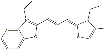 3-Ethyl-2-[3-(3-ethyl-4-methylthiazol-2(3H)-ylidene)-1-propenyl]benzoxazolium 结构式