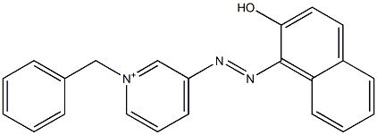 1-Benzyl-3-(2-hydroxy-1-naphtylazo)pyridinium Structure