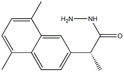 [R,(-)]-2-(5,8-Dimethyl-2-naphtyl)propionic acid hydrazide 结构式