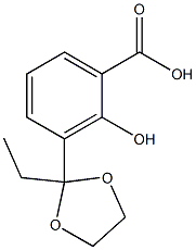 3-(2-Ethyl-1,3-dioxolan-2-yl)salicylic acid,,结构式
