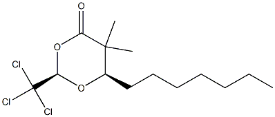 (2R,6R)-2-Trichloromethyl-6-heptyl-5,5-dimethyl-1,3-dioxan-4-one 结构式