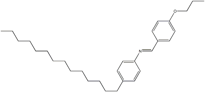 N-(4-プロポキシベンジリデン)-4-テトラデシルアニリン 化学構造式