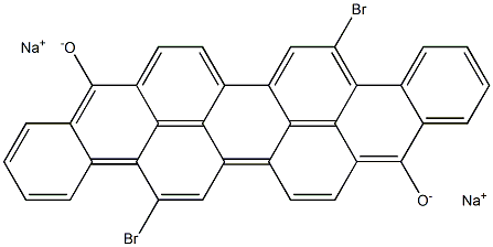 Disodium 5,14-dibromo-9,18-dinaphtho[1,2,3-cd:1',2',3'-lm]perylenediolate Structure