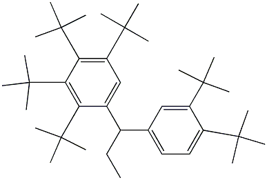 1-(2,3,4,5-テトラ-tert-ブチルフェニル)-1-(3,4-ジ-tert-ブチルフェニル)プロパン 化学構造式