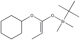 (E)-1-(tert-Butyldimethylsilyloxy)-1-cyclohexyloxy-1-propene,,结构式