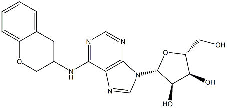 N-[(3,4-Dihydro-2H-1-benzopyran)-3-yl]adenosine 结构式