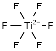 ヘキサフルオロチタナート(IV) 化学構造式