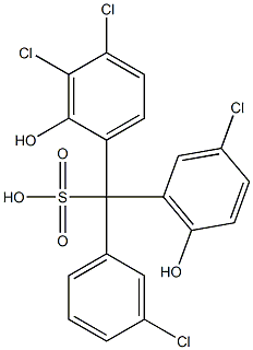 (3-Chlorophenyl)(3-chloro-6-hydroxyphenyl)(3,4-dichloro-2-hydroxyphenyl)methanesulfonic acid