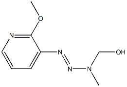 1-(2-Methoxy-3-pyridyl)-3-hydroxymethyl-3-methyltriazene Struktur