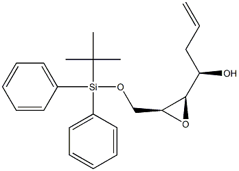 (2S,3R,4R)-1-[ジフェニル(tert-ブチル)シリルオキシ]-2,3-エポキシ-6-ヘプテン-4-オール 化学構造式