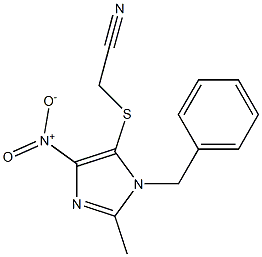 [(1-Benzyl-2-methyl-4-nitro-1H-imidazol-5-yl)thio]acetonitrile Structure