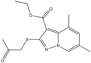 2-[[(Methylcarbonyl)methyl]thio]-4,6-dimethylpyrazolo[1,5-a]pyridine-3-carboxylic acid ethyl ester