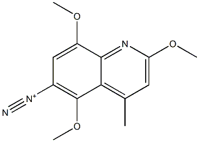 4-Methyl-2,5,8-trimethoxyquinoline-6-diazonium,,结构式