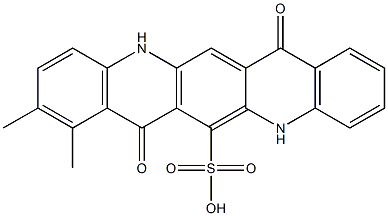 5,7,12,14-Tetrahydro-8,9-dimethyl-7,14-dioxoquino[2,3-b]acridine-6-sulfonic acid Structure