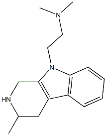 1,2,3,4-Tetrahydro-N,N,3-trimethyl-9H-pyrido[3,4-b]indole-9-ethanamine 结构式