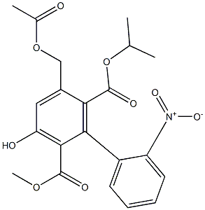 5-Acetyloxymethyl-3-hydroxy-2'-nitro-1,1'-biphenyl-2,6-dicarboxylic acid 2-methyl 6-isopropyl ester