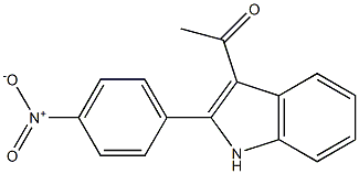 2-(4-Nitrophenyl)-3-acetyl-1H-indole,,结构式