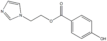 4-Hydroxybenzoic acid 2-(1H-imidazol-1-yl)ethyl ester Struktur