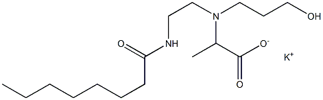 2-[N-(3-Hydroxypropyl)-N-[2-(octanoylamino)ethyl]amino]propionic acid potassium salt Structure