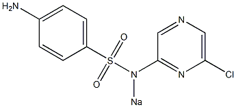 4-Amino-N-(6-chloropyrazin-2-yl)-N-sodiobenzenesulfonamide 结构式