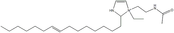 1-[2-(Acetylamino)ethyl]-1-ethyl-2-(8-pentadecenyl)-4-imidazoline-1-ium 结构式
