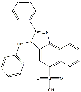 2-フェニル-3-アニリノ-3H-ナフト[1,2-d]イミダゾール-5-スルホン酸 化学構造式
