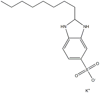 2,3-Dihydro-2-octyl-1H-benzimidazole-5-sulfonic acid potassium salt Structure