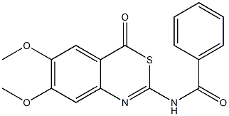 2-Benzoylamino-6,7-dimethoxy-4H-3,1-benzothiazin-4-one