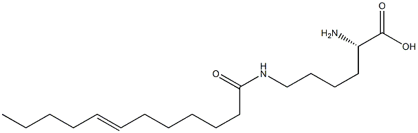 N6-(7-Dodecenoyl)lysine Structure