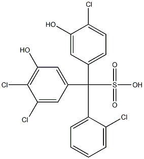 (2-Chlorophenyl)(4-chloro-3-hydroxyphenyl)(3,4-dichloro-5-hydroxyphenyl)methanesulfonic acid