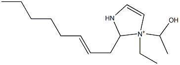 1-Ethyl-1-(1-hydroxyethyl)-2-(2-octenyl)-4-imidazoline-1-ium Structure